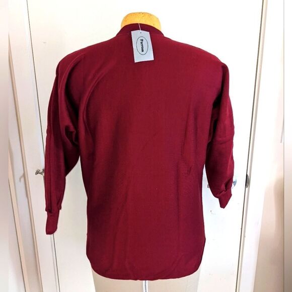 $5 Item! NWT Parrton Floral Embroidery Drop Shoulder Sweatshirt - Picture 3 of 13